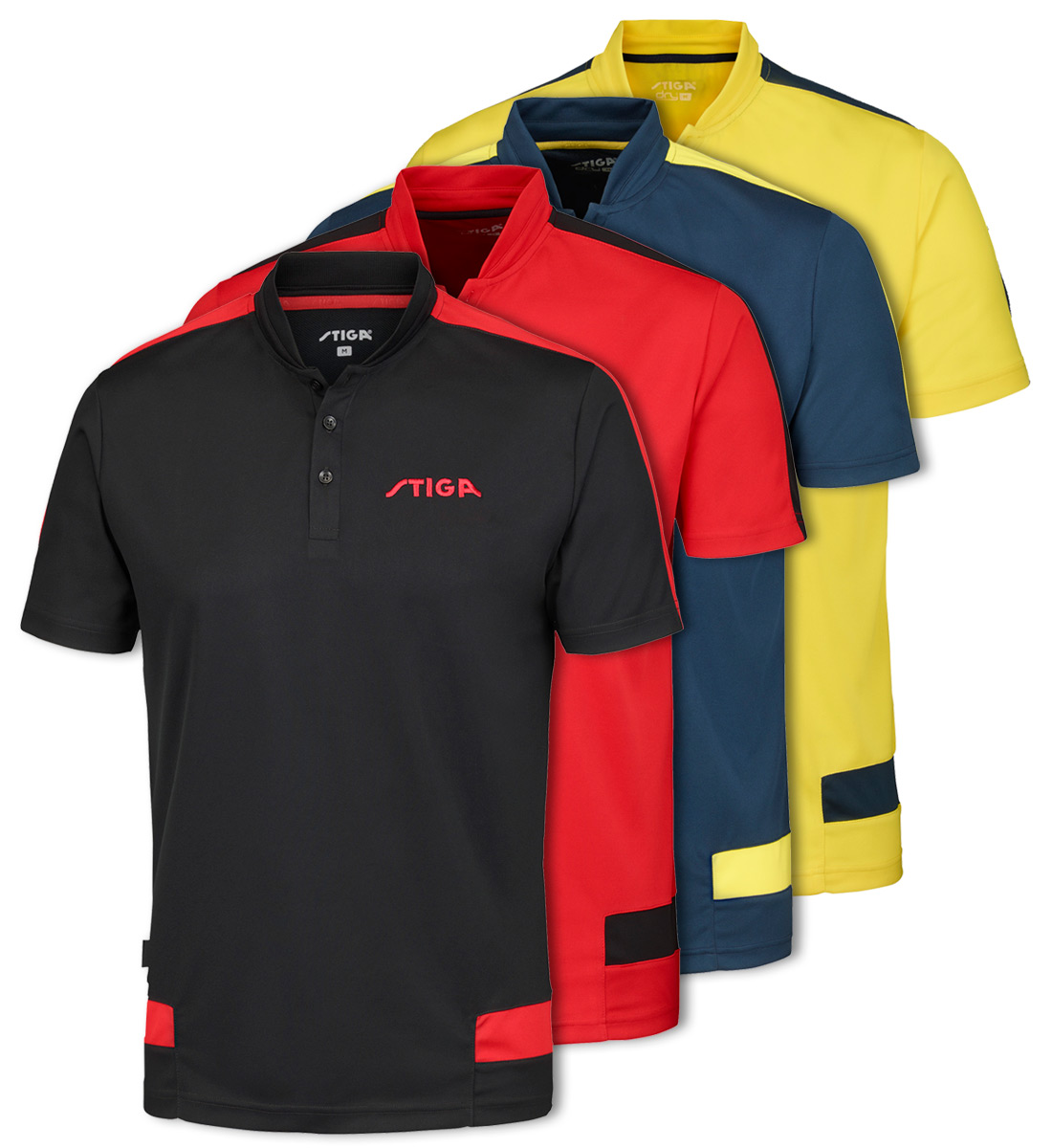 WHAT IS THE MAIN COLOR OF STIGA POLO SHIRT LSPCV. I WANT NAVY WITH YELLOW STIPES