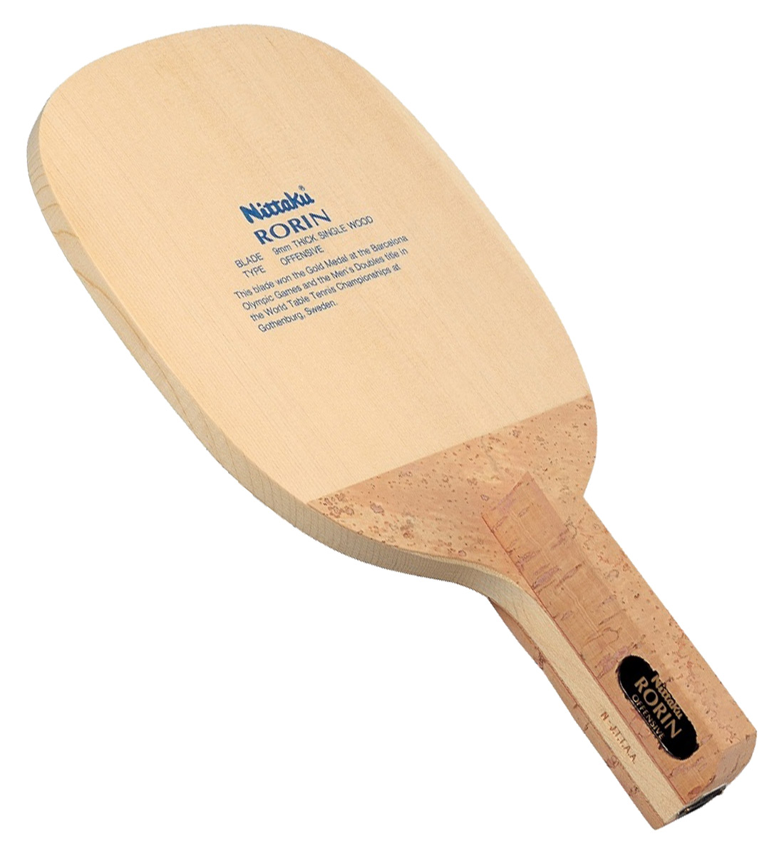 Interested in purchasing a Nittaku Rorin Penhold blade.  What color is the back side? is it black? cork? please advise, thank you!